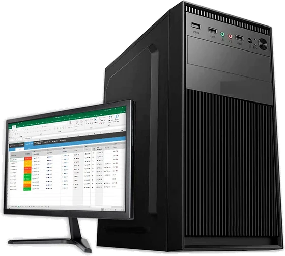 Computador de escritório com torre e monitor